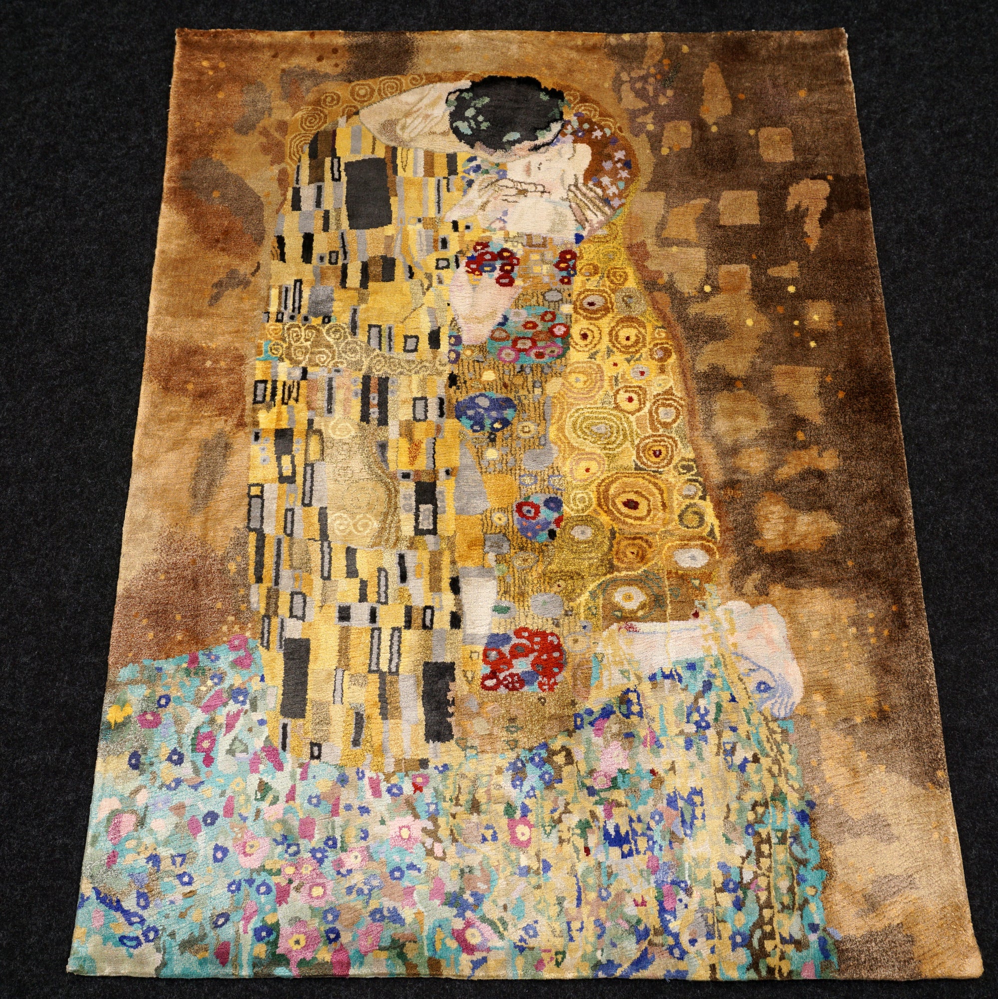 Gustav Klimt Der Kuss 110 x 80 cm Seidenteppich