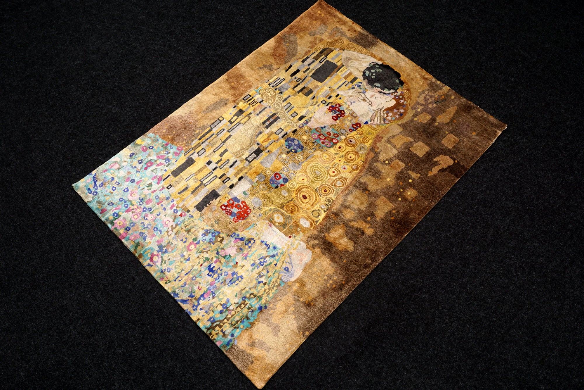 Gustav Klimt Der Kuss 110 x 80 cm Seidenteppich