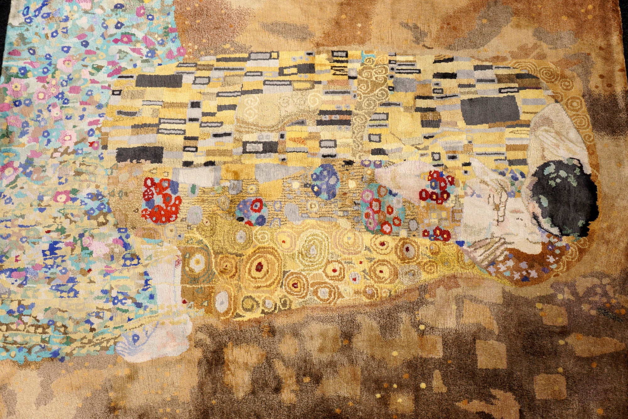 Gustav Klimt Der Kuss 110 x 80 cm Seidenteppich