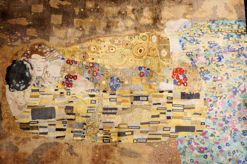 Gustav Klimt Der Kuss 110 x 80 cm Seidenteppich