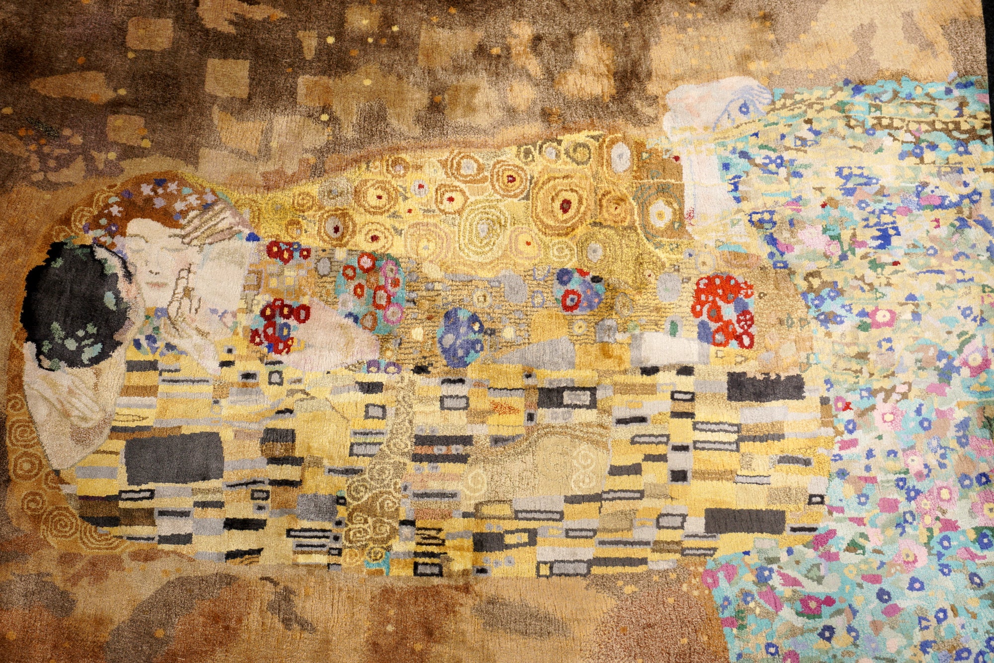Gustav Klimt Der Kuss 110 x 80 cm Seidenteppich