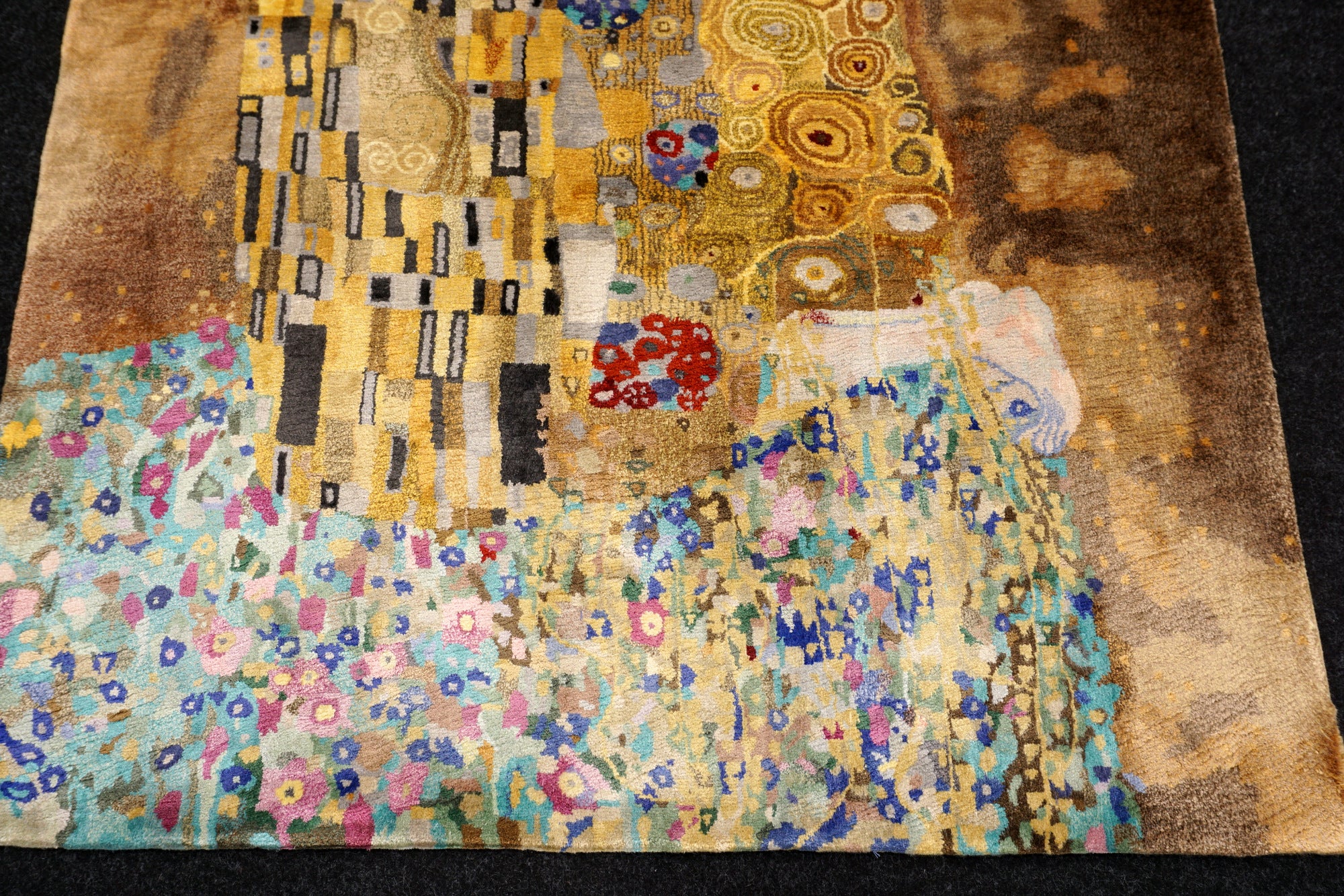 Gustav Klimt Der Kuss 110 x 80 cm Seidenteppich