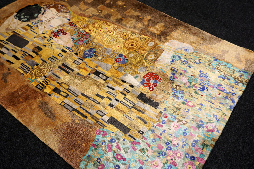 Gustav Klimt Der Kuss 110 x 80 cm Seidenteppich