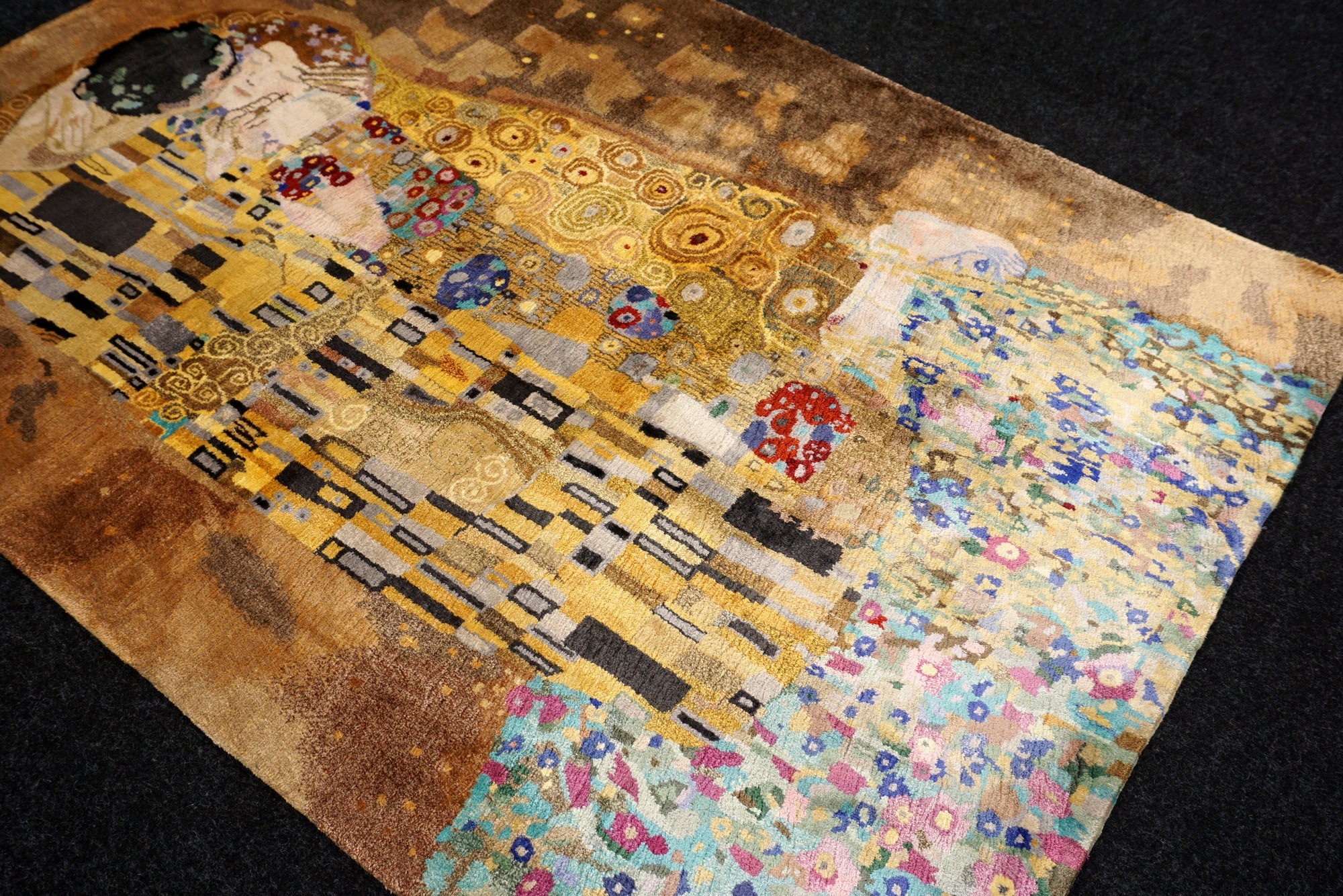 Gustav Klimt Der Kuss 110 x 80 cm Seidenteppich