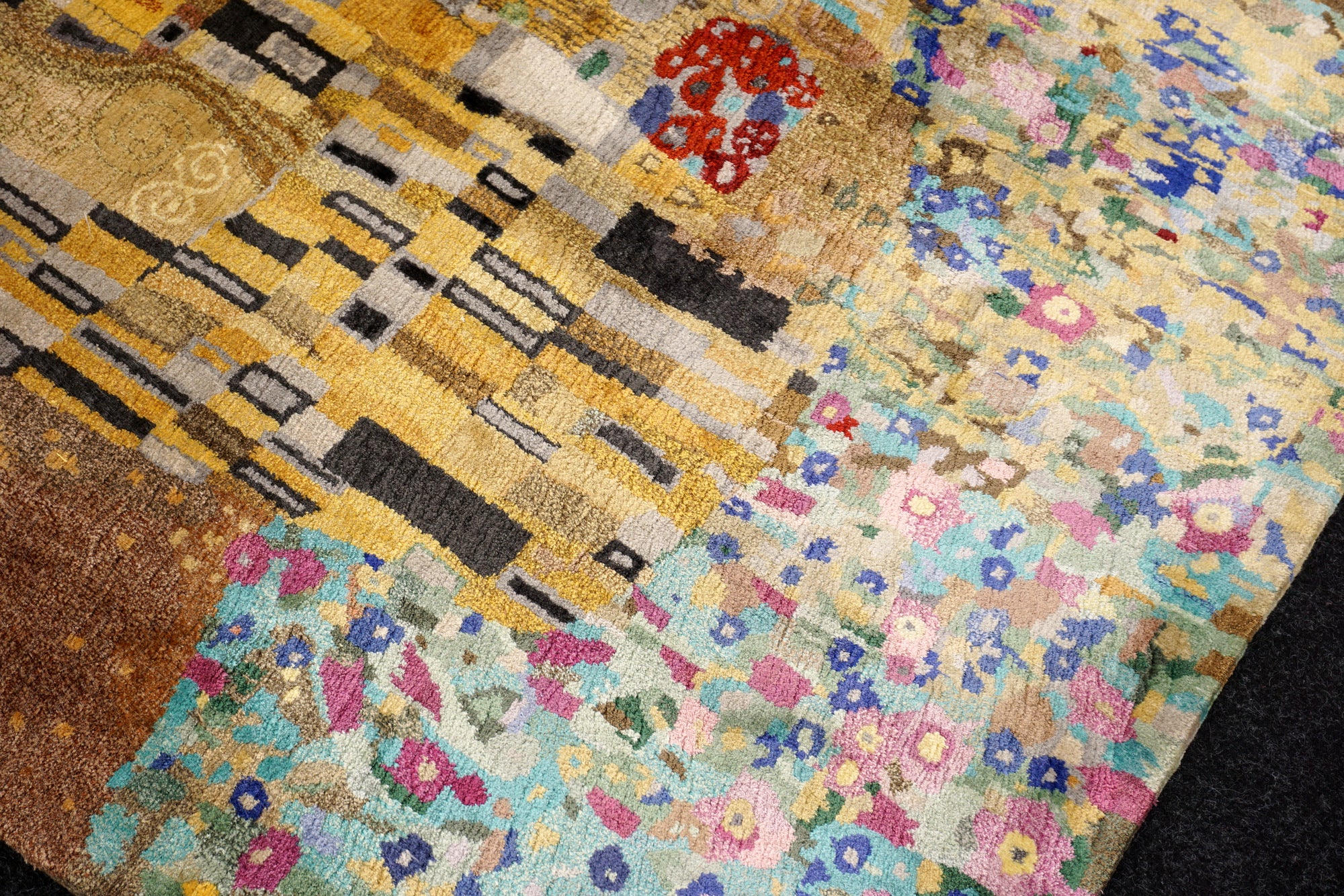 Gustav Klimt Der Kuss 110 x 80 cm Seidenteppich