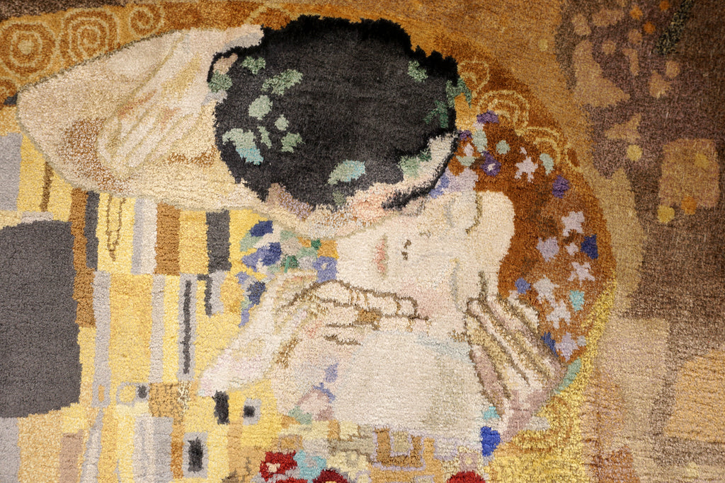 Gustav Klimt Der Kuss 110 x 80 cm Seidenteppich