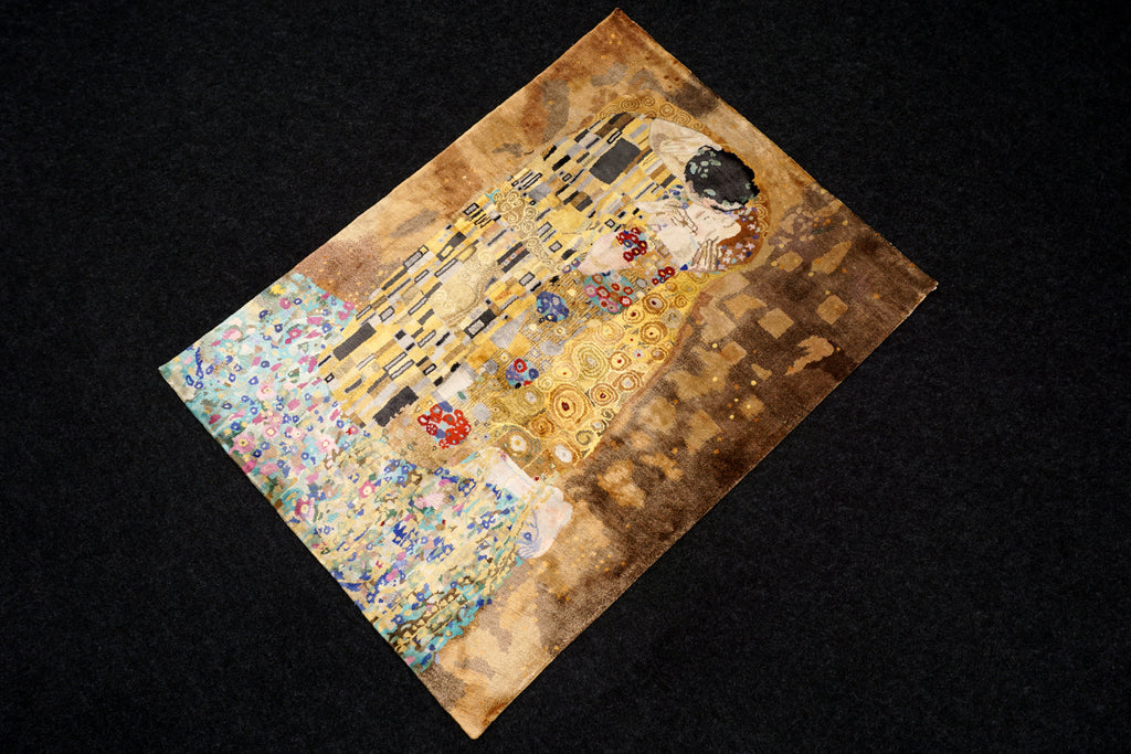 Gustav Klimt Der Kuss 110 x 80 cm Seidenteppich