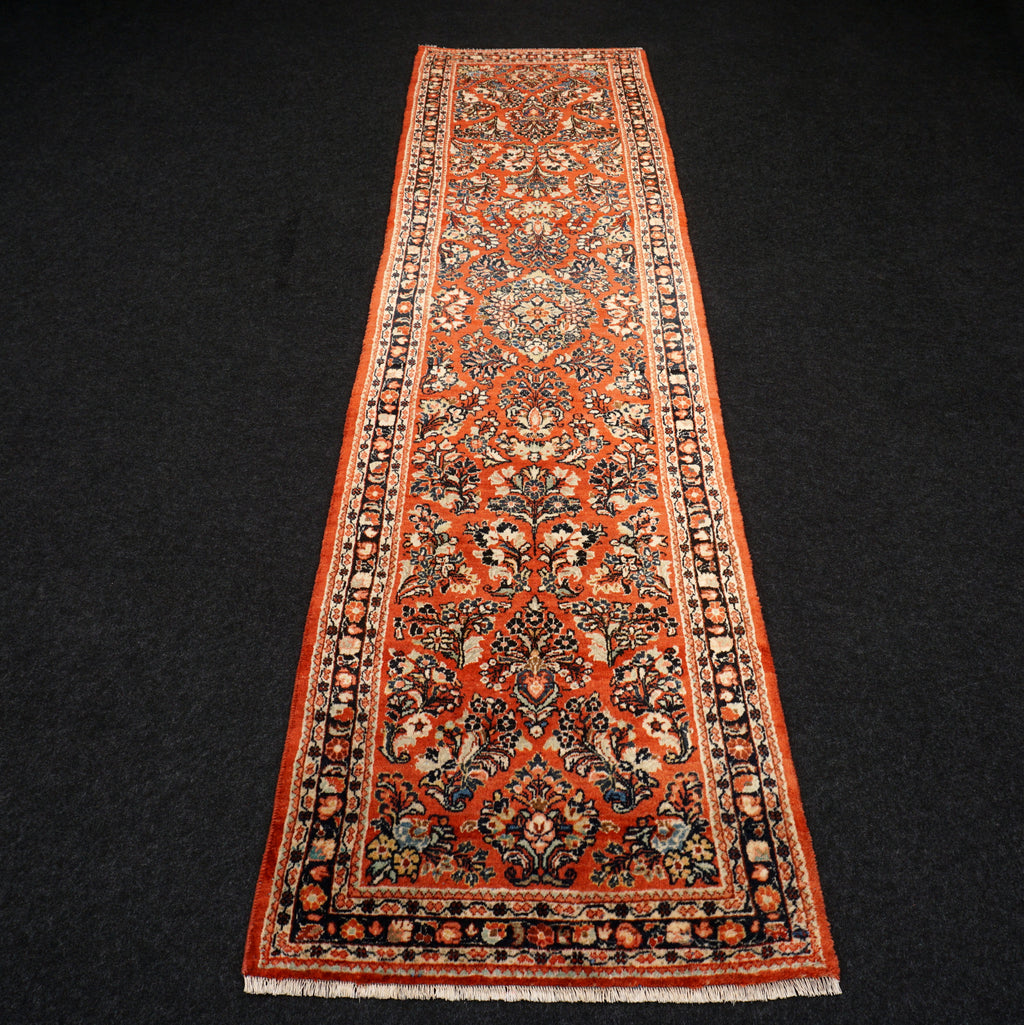 Läufer Sarough 317 x 81 cm Rot Handgeknüpft