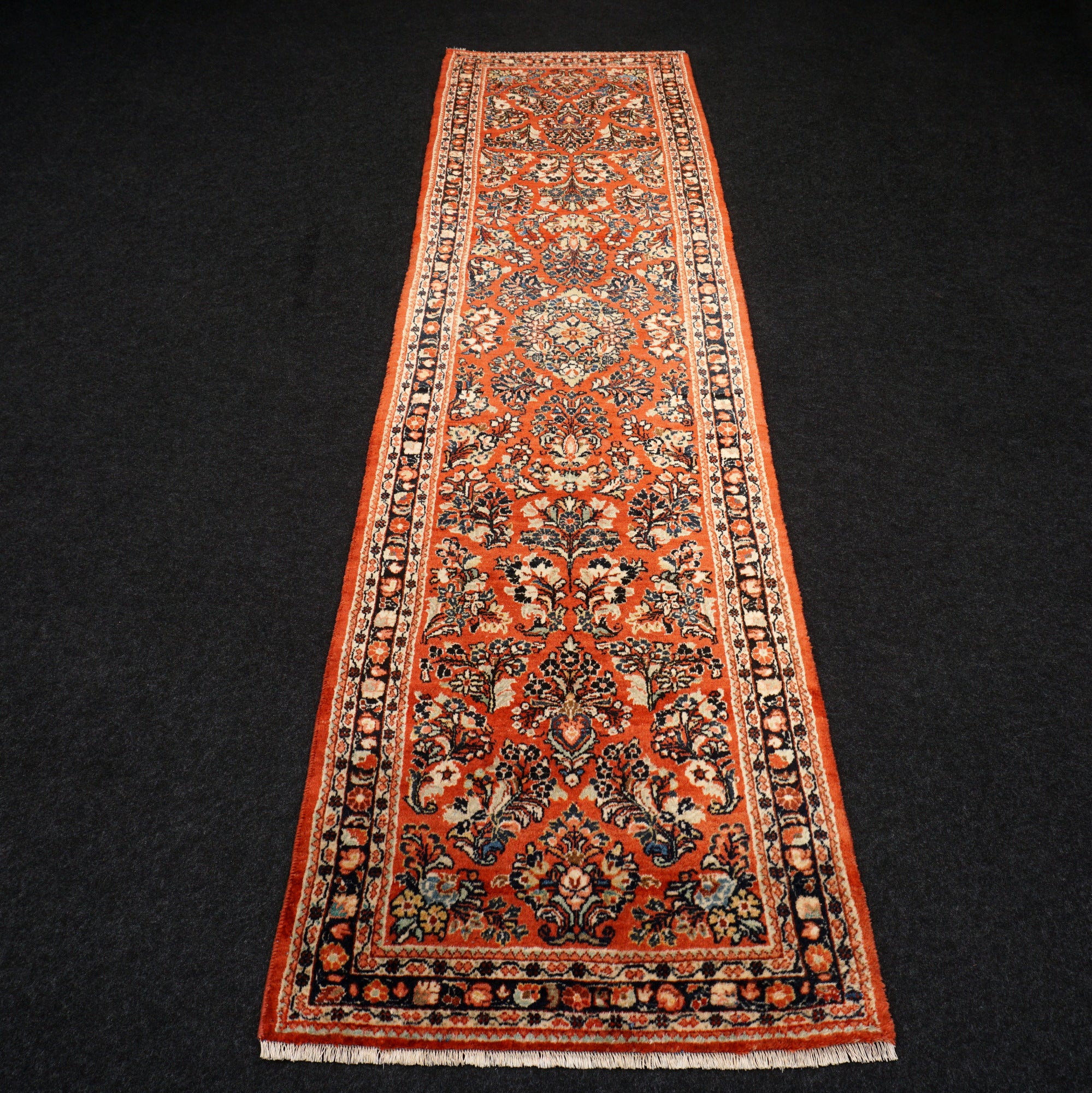 Läufer Sarough 317 x 81 cm Rot Handgeknüpft