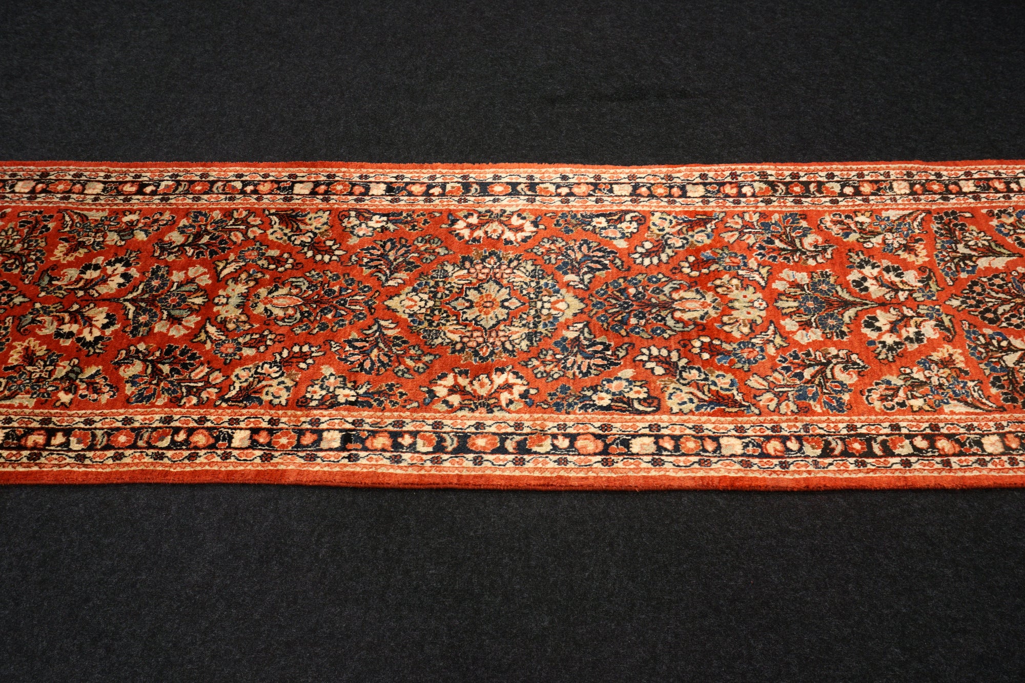 Läufer Sarough 317 x 81 cm Rot Handgeknüpft
