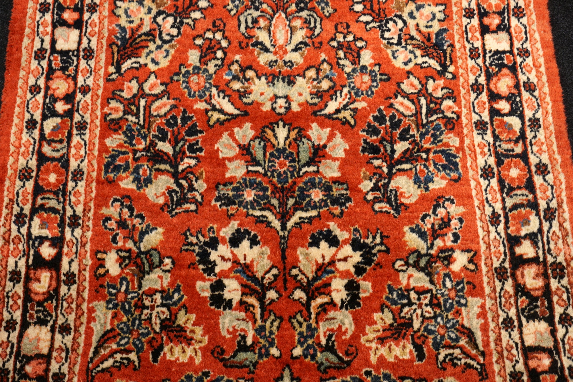 Läufer Sarough 317 x 81 cm Rot Handgeknüpft