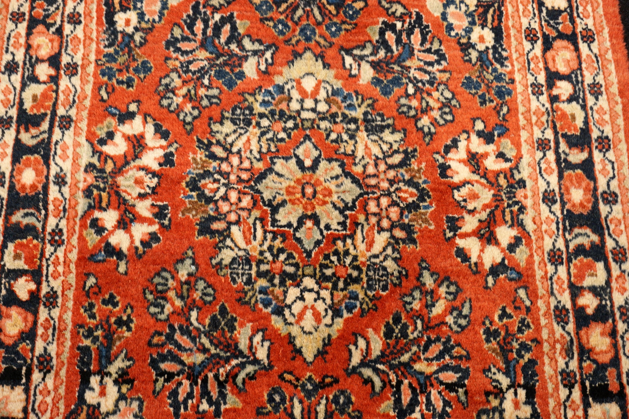Läufer Sarough 317 x 81 cm Rot Handgeknüpft