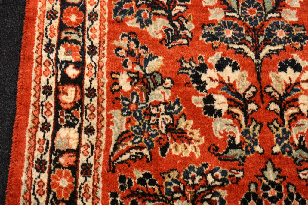 Läufer Sarough 317 x 81 cm Rot Handgeknüpft