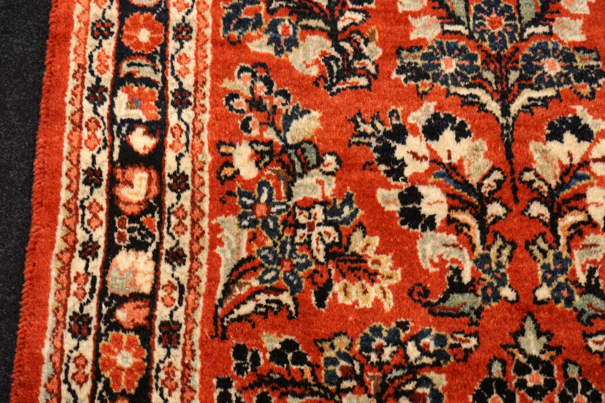 Läufer Sarough 317 x 81 cm Rot Handgeknüpft