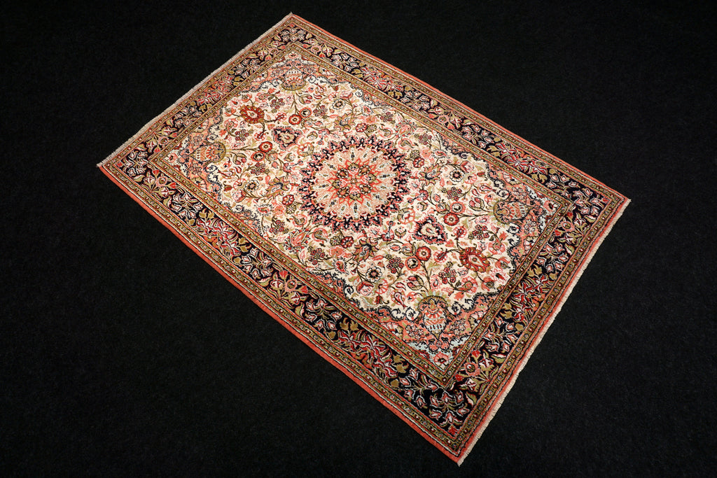 Ghom Seidenteppich 156 x 107 cm Perserteppich Handgeknüpft