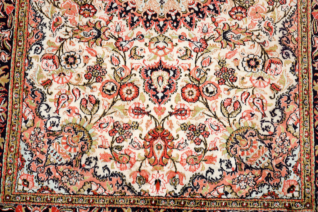 Ghom Seidenteppich 156 x 107 cm Perserteppich Handgeknüpft