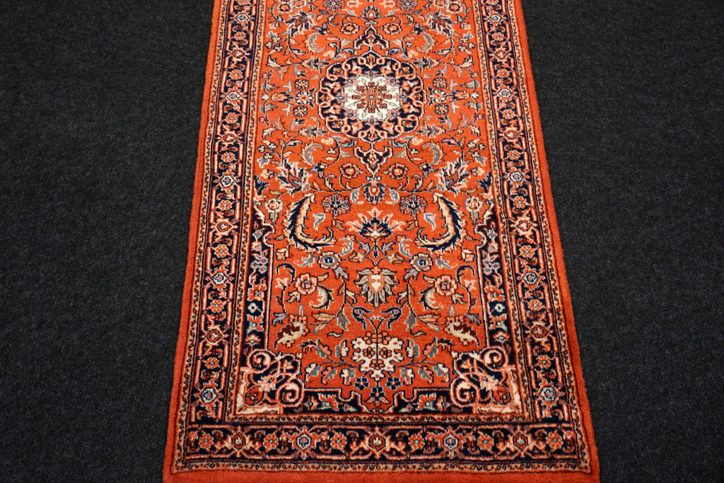 Indischer Sarough Läufer 301 x 77 cm Rot Handgeknüpft
