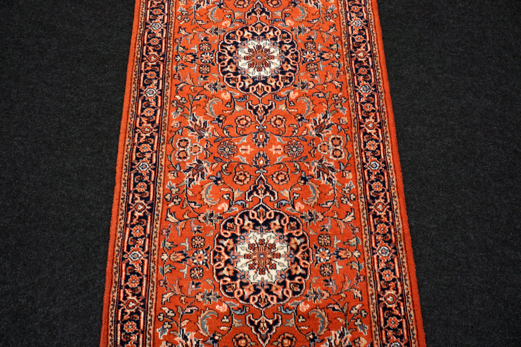 Indischer Sarough Läufer 301 x 77 cm Rot Handgeknüpft