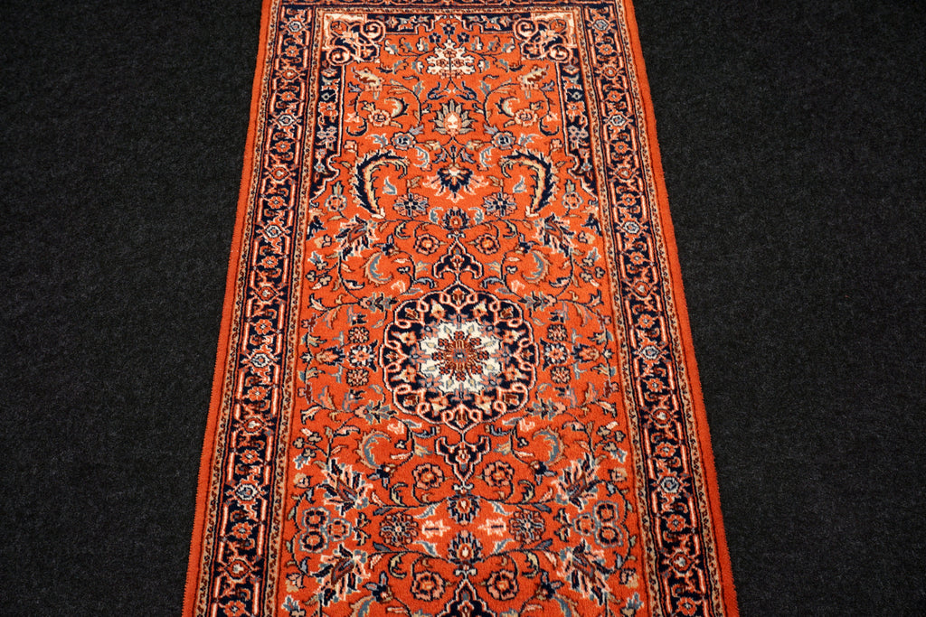 Indischer Sarough Läufer 301 x 77 cm Rot Handgeknüpft