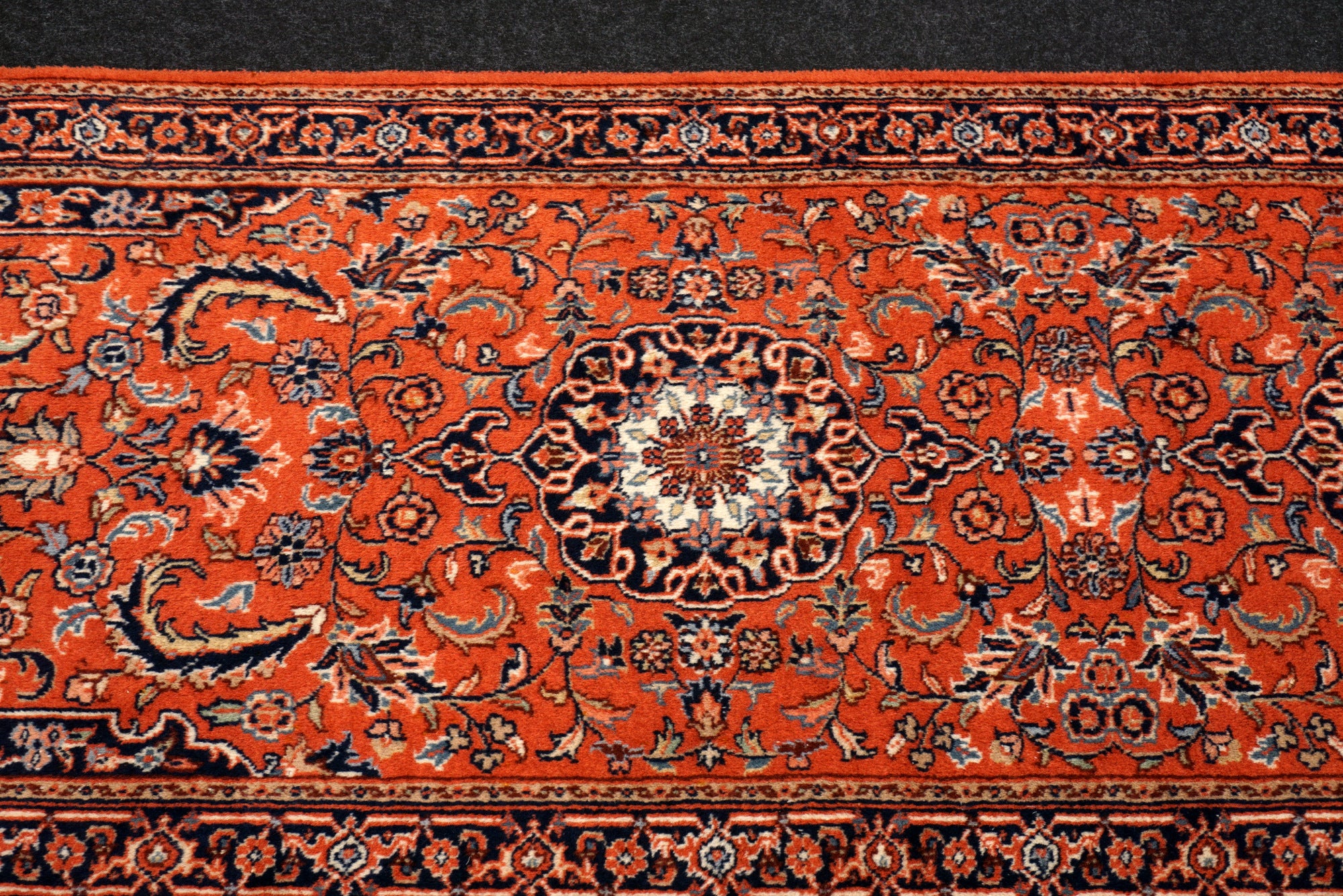 Indischer Sarough Läufer 301 x 77 cm Rot Handgeknüpft