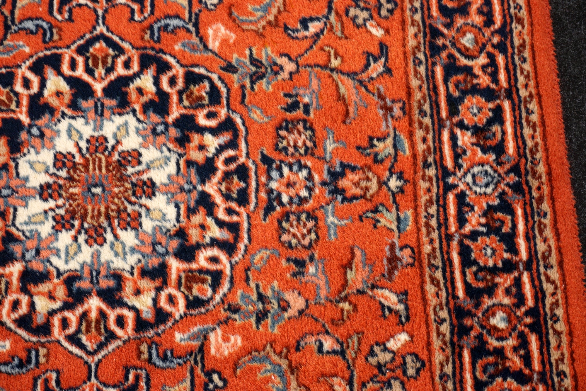 Indischer Sarough Läufer 301 x 77 cm Rot Handgeknüpft