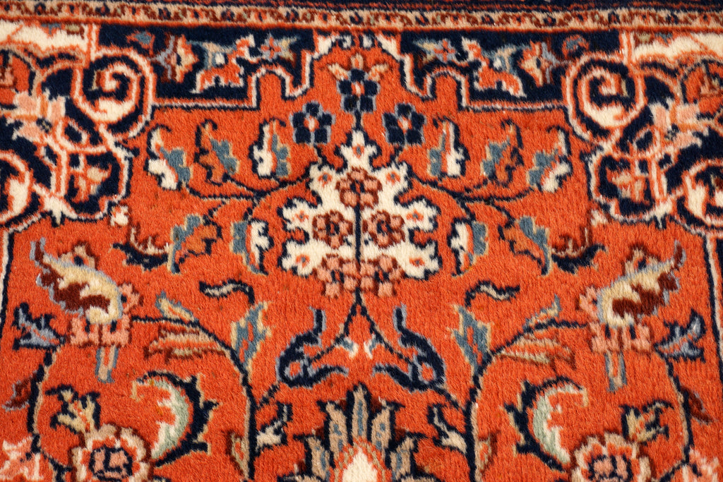 Indischer Sarough Läufer 301 x 77 cm Rot Handgeknüpft