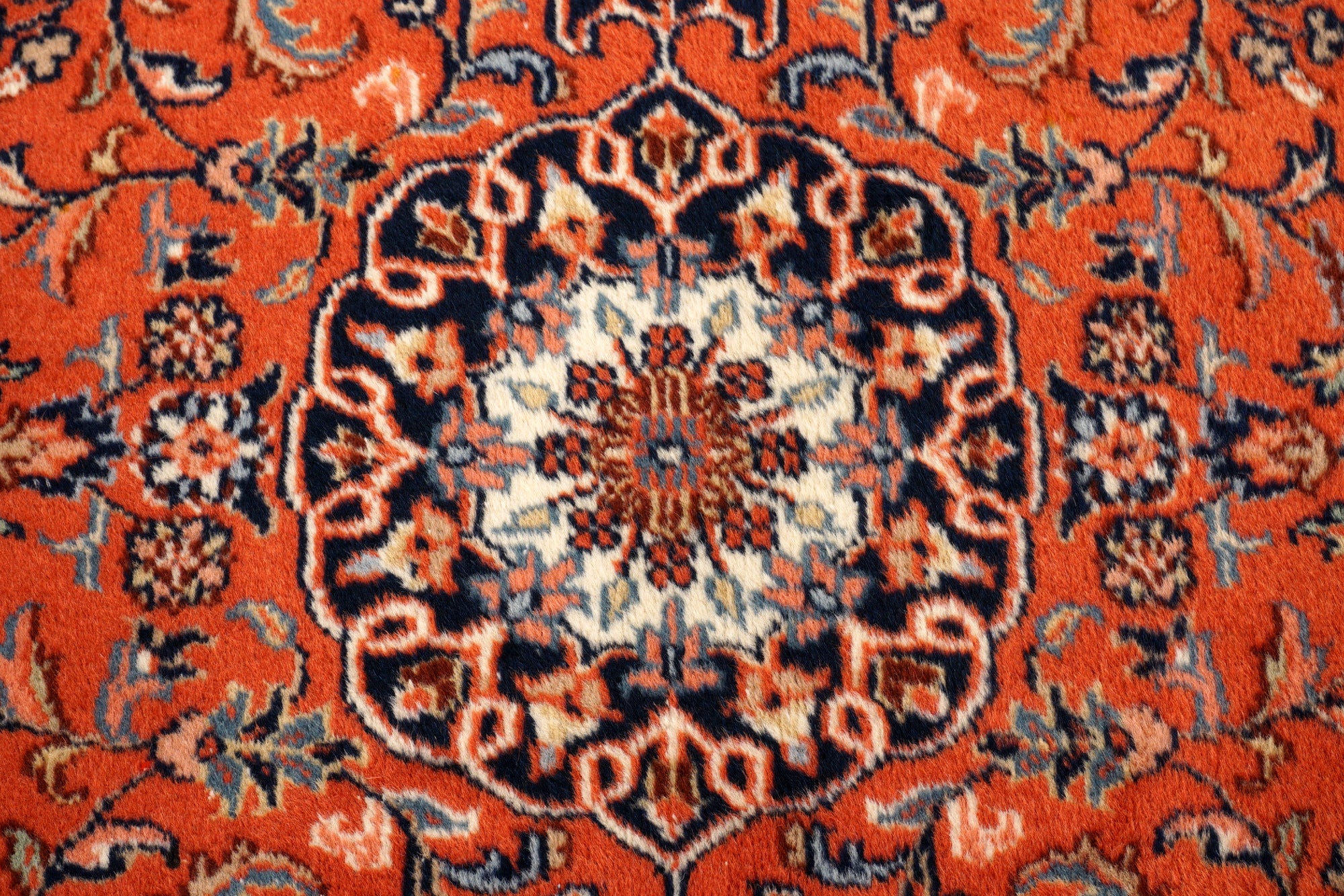 Indischer Sarough Läufer 301 x 77 cm Rot Handgeknüpft