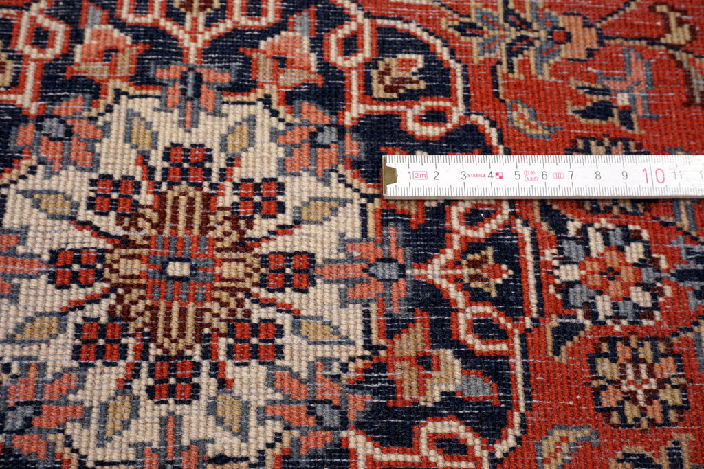 Indischer Sarough Läufer 301 x 77 cm Rot Handgeknüpft