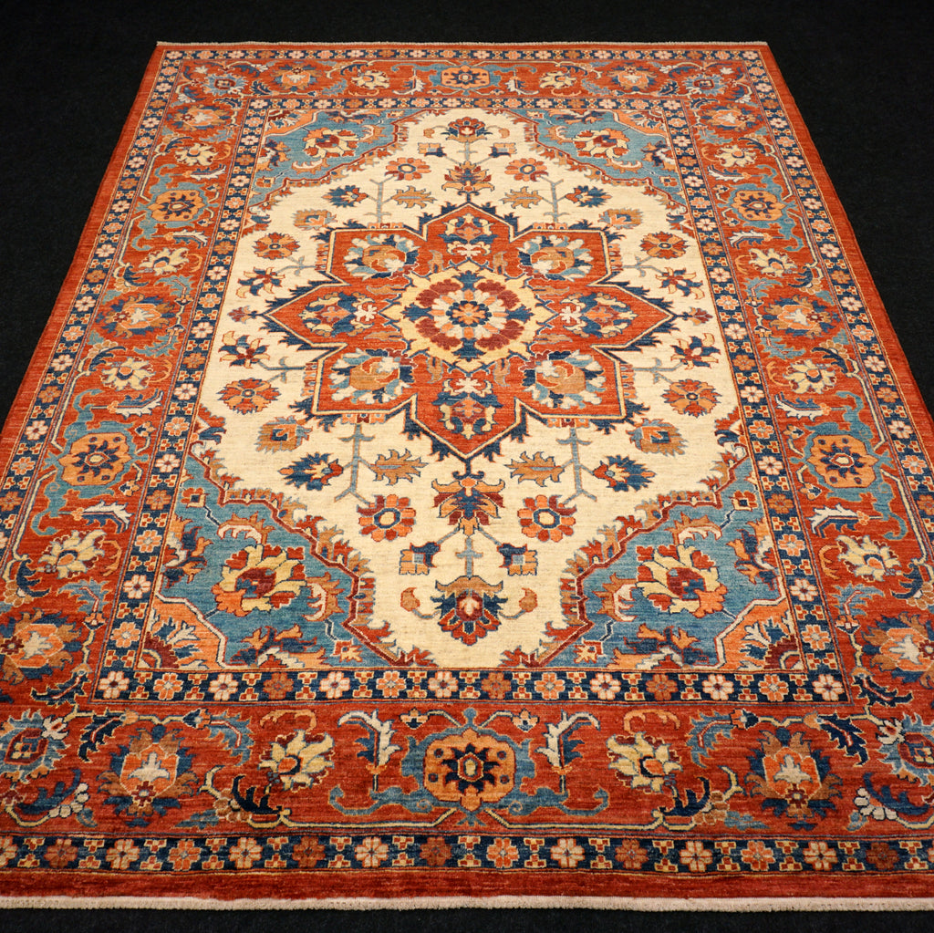 Heriz 252 x 191 cm Heris Serapi Perserteppich Handgeknüpft