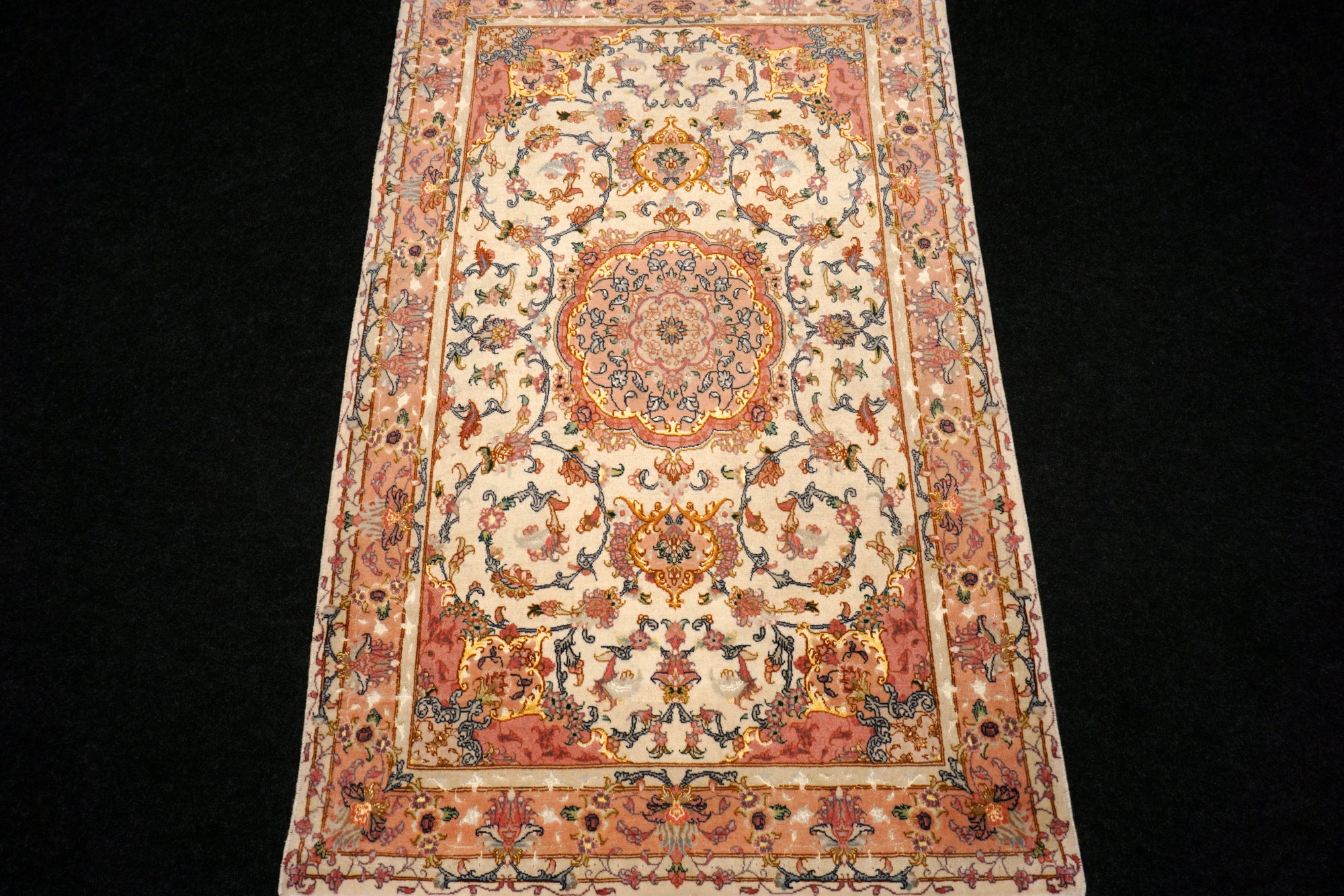 Täbriz Teppich 163 x 102 cm Beige Gold Perserteppich