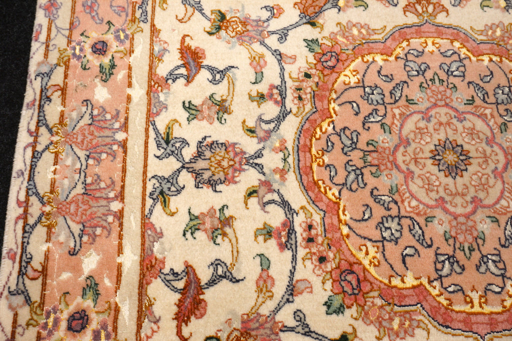 Täbriz Teppich 163 x 102 cm Beige Gold Perserteppich