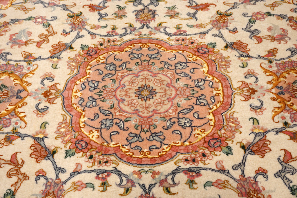 Täbriz Teppich 163 x 102 cm Beige Gold Perserteppich