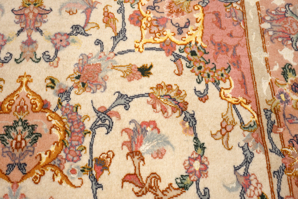 Täbriz Teppich 163 x 102 cm Beige Gold Perserteppich