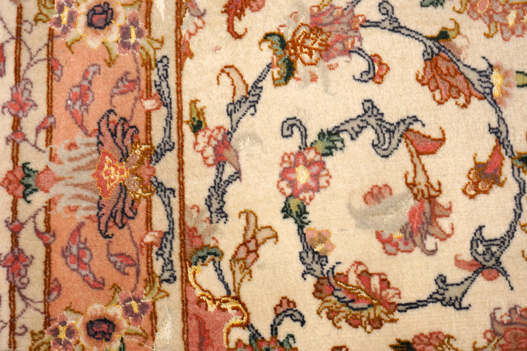 Täbriz Teppich 163 x 102 cm Beige Gold Perserteppich