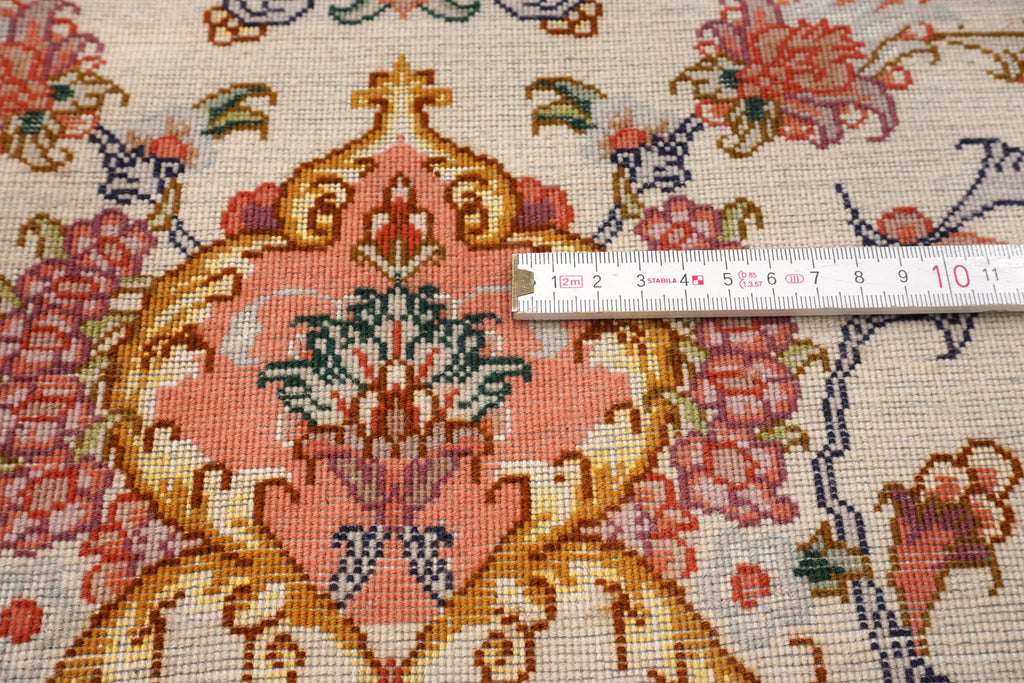 Täbriz Teppich 163 x 102 cm Beige Gold Perserteppich