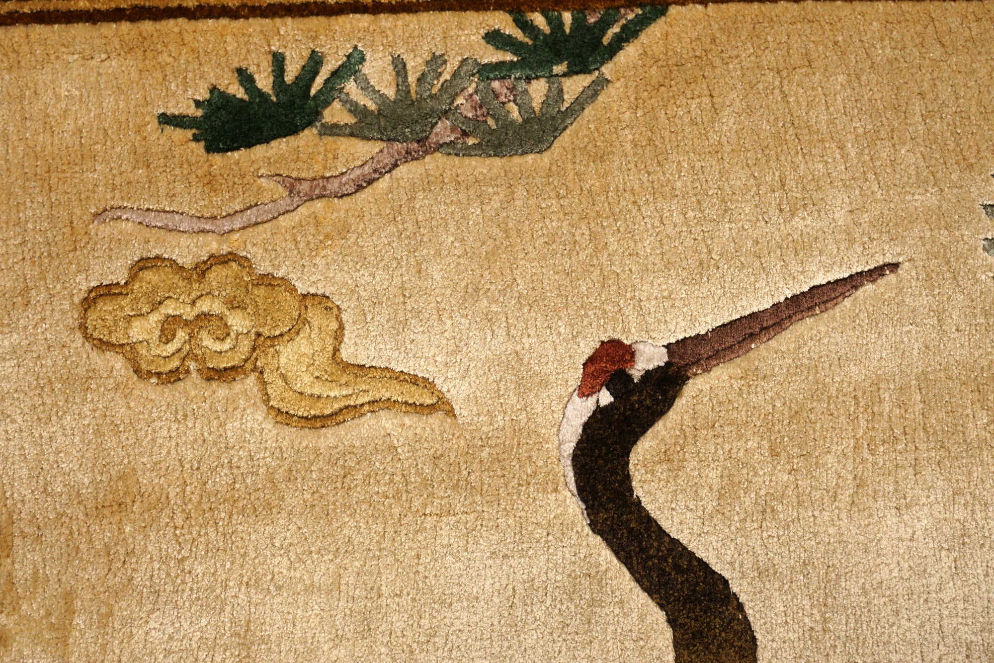 China Seidenteppich Vogelmotive 90 x 65 cm Orient Teppich Handgeknüpft