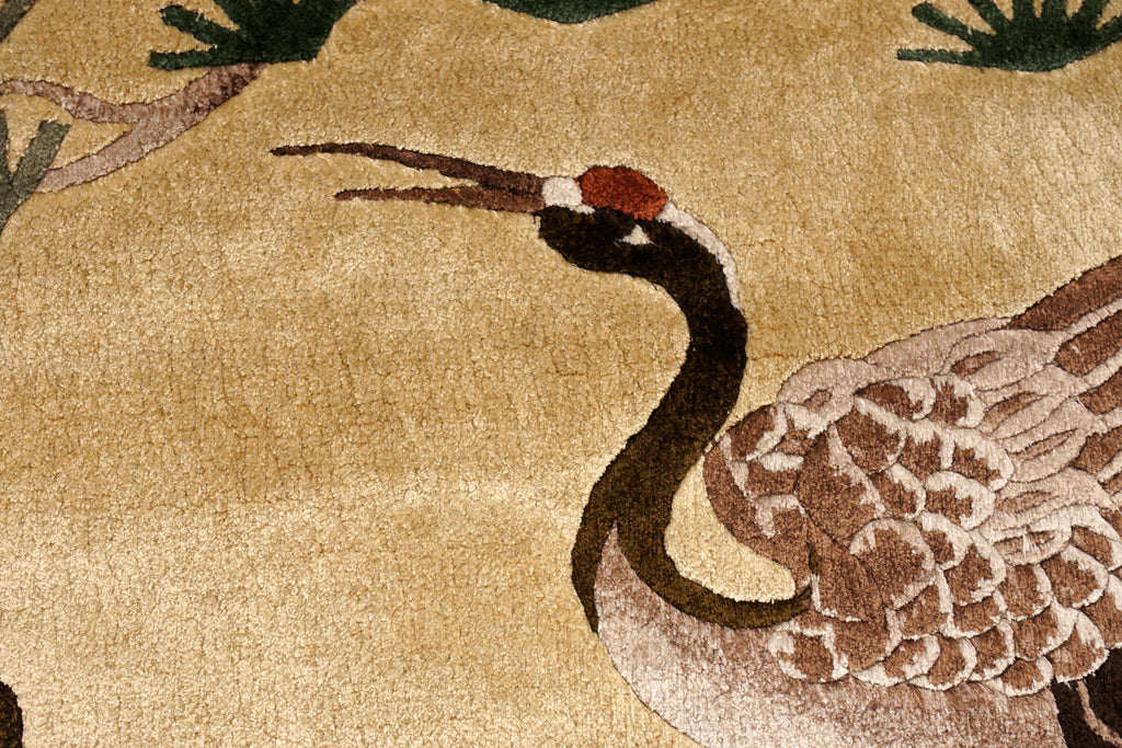 China Seidenteppich Vogelmotive 90 x 65 cm Orient Teppich Handgeknüpft