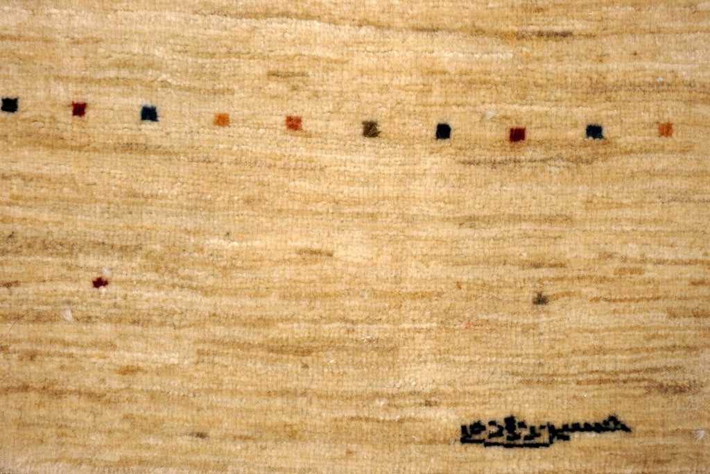 Gabbeh Loribaft Perserteppich - Beige mit Signatur