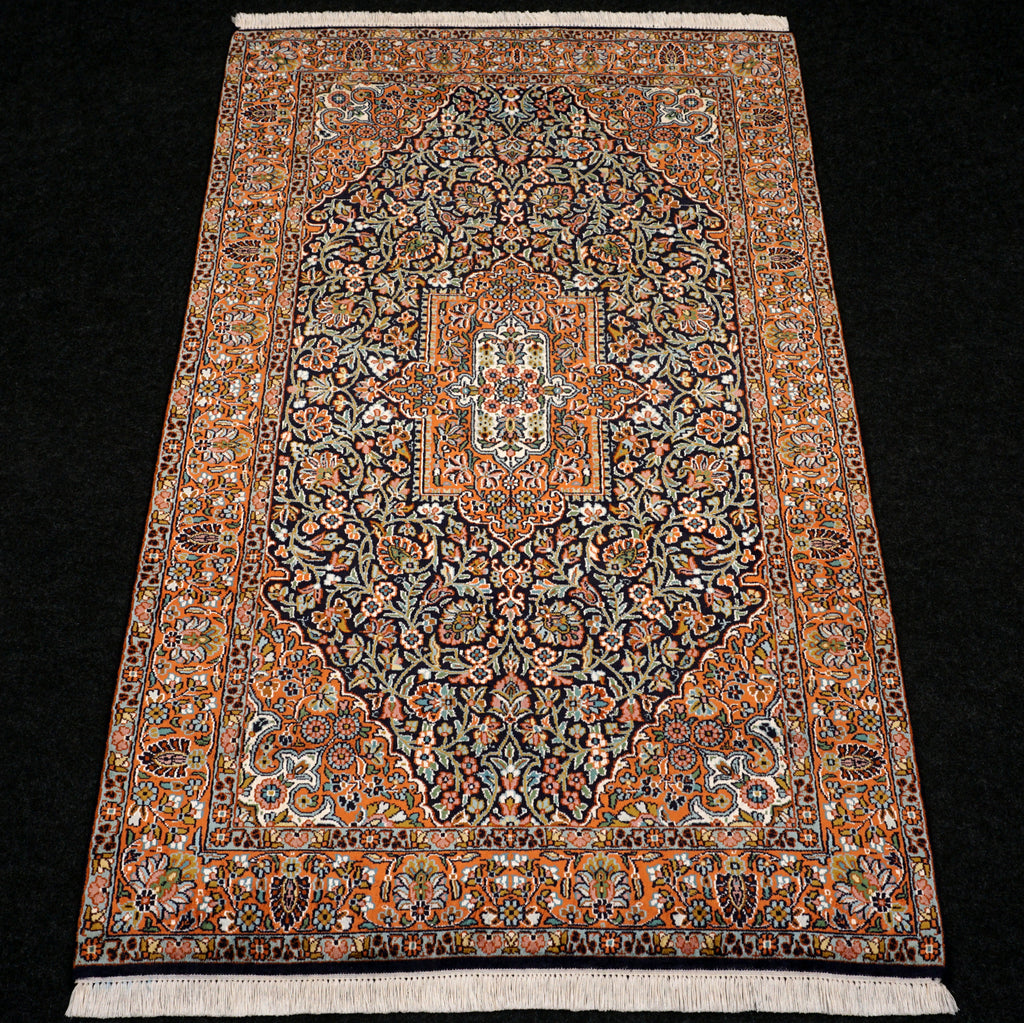 Seidenteppich Kaschmir 152 x 93 cm Ghom Muster