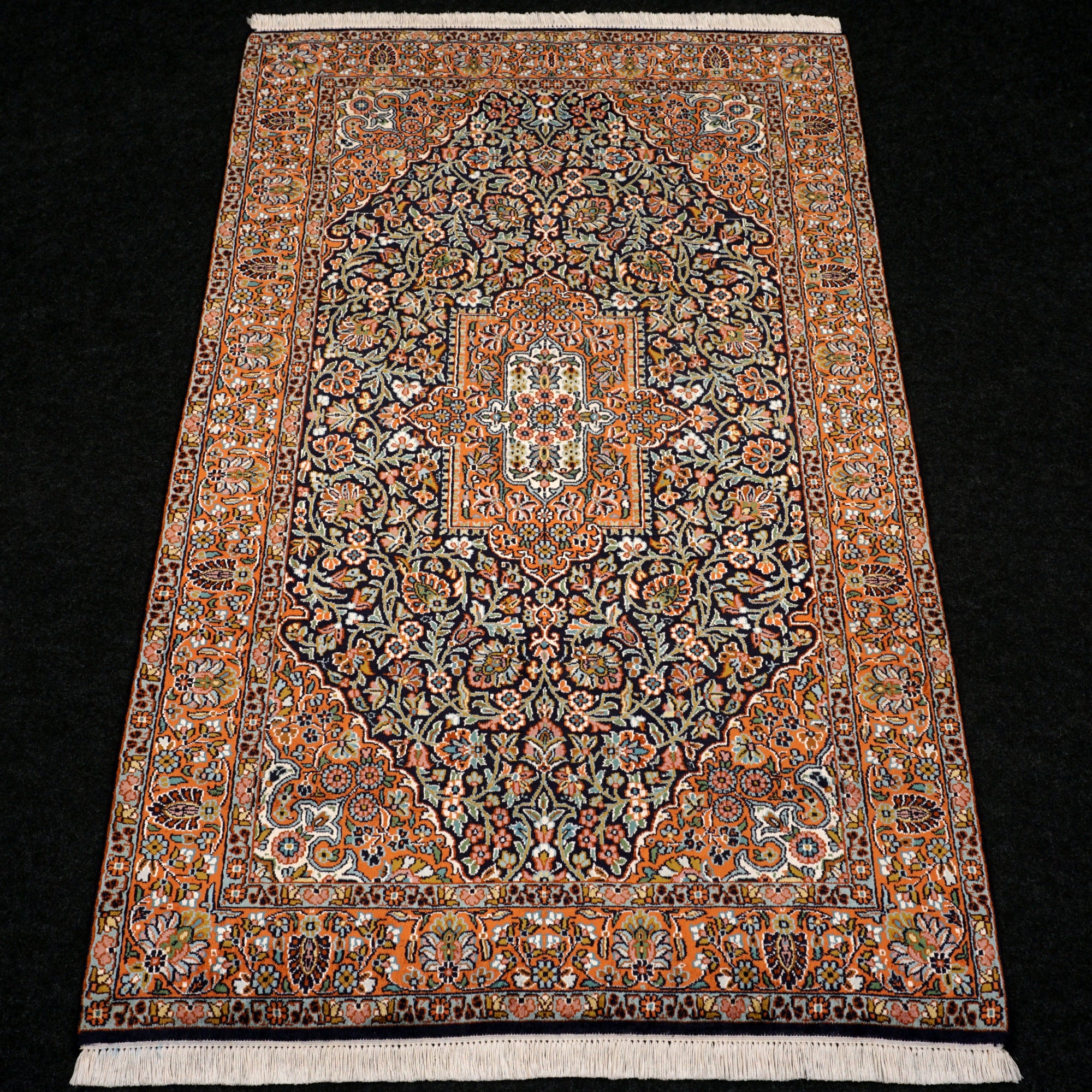 Seidenteppich Kaschmir 152 x 93 cm Ghom Muster