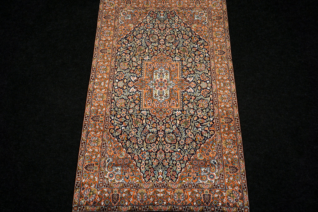 Seidenteppich Kaschmir 152 x 93 cm Ghom Muster