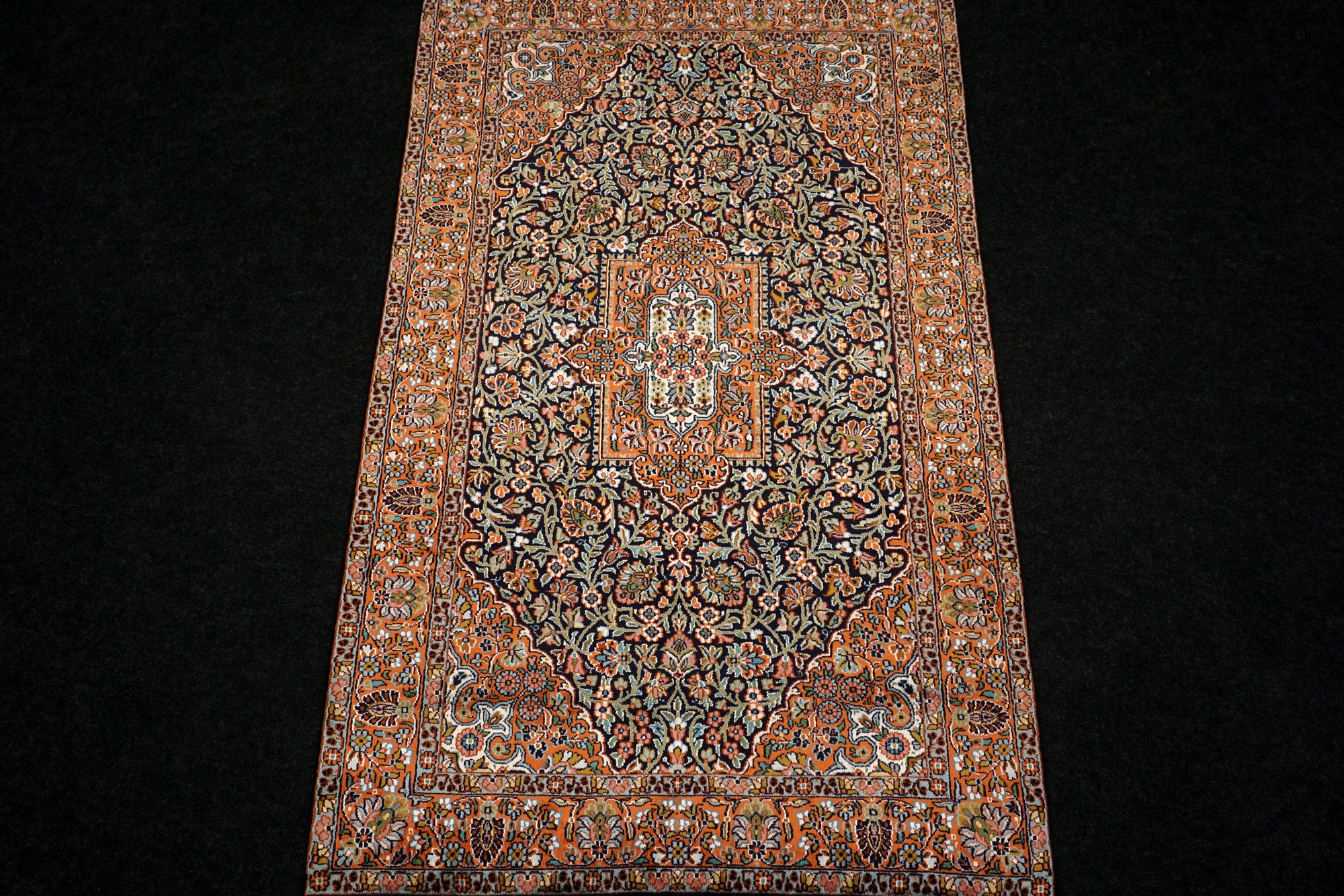Seidenteppich Kaschmir 152 x 93 cm Ghom Muster