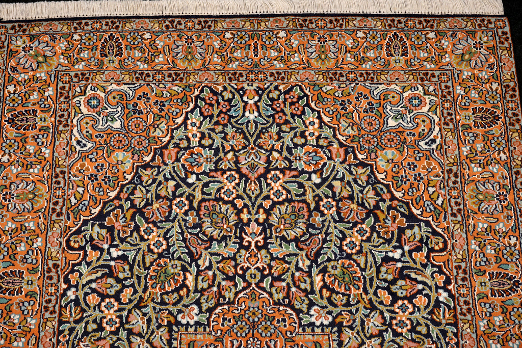 Seidenteppich Kaschmir 152 x 93 cm Ghom Muster