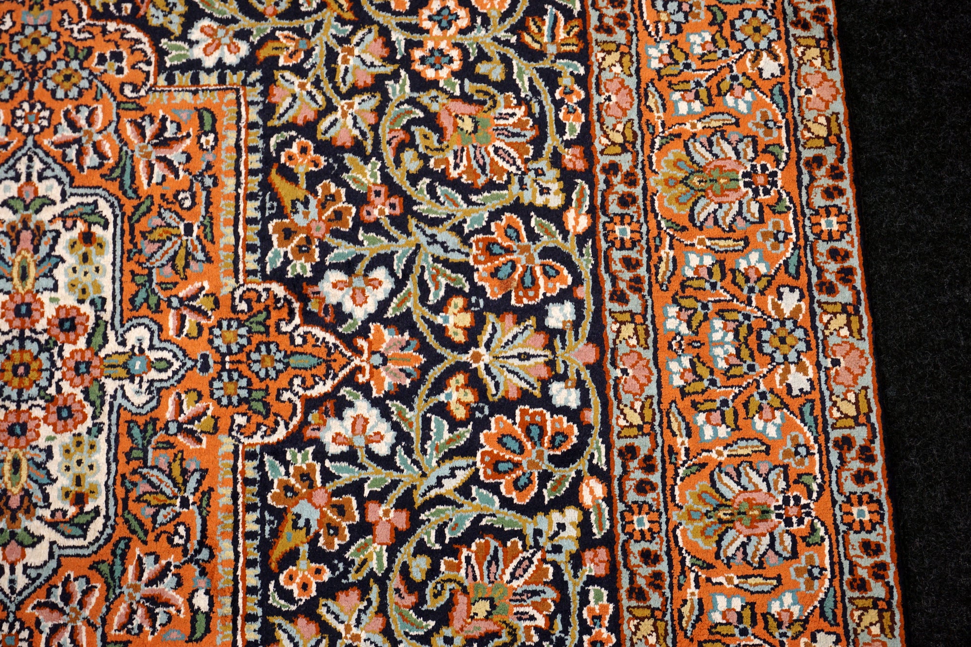 Seidenteppich Kaschmir 152 x 93 cm Ghom Muster
