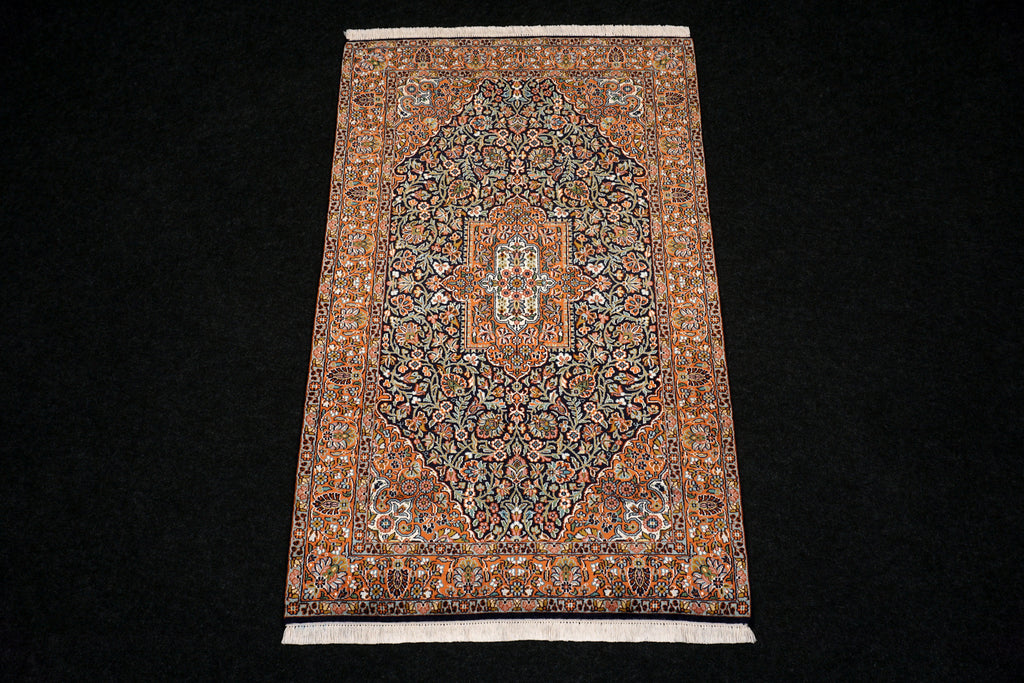 Seidenteppich Kaschmir 152 x 93 cm Ghom Muster