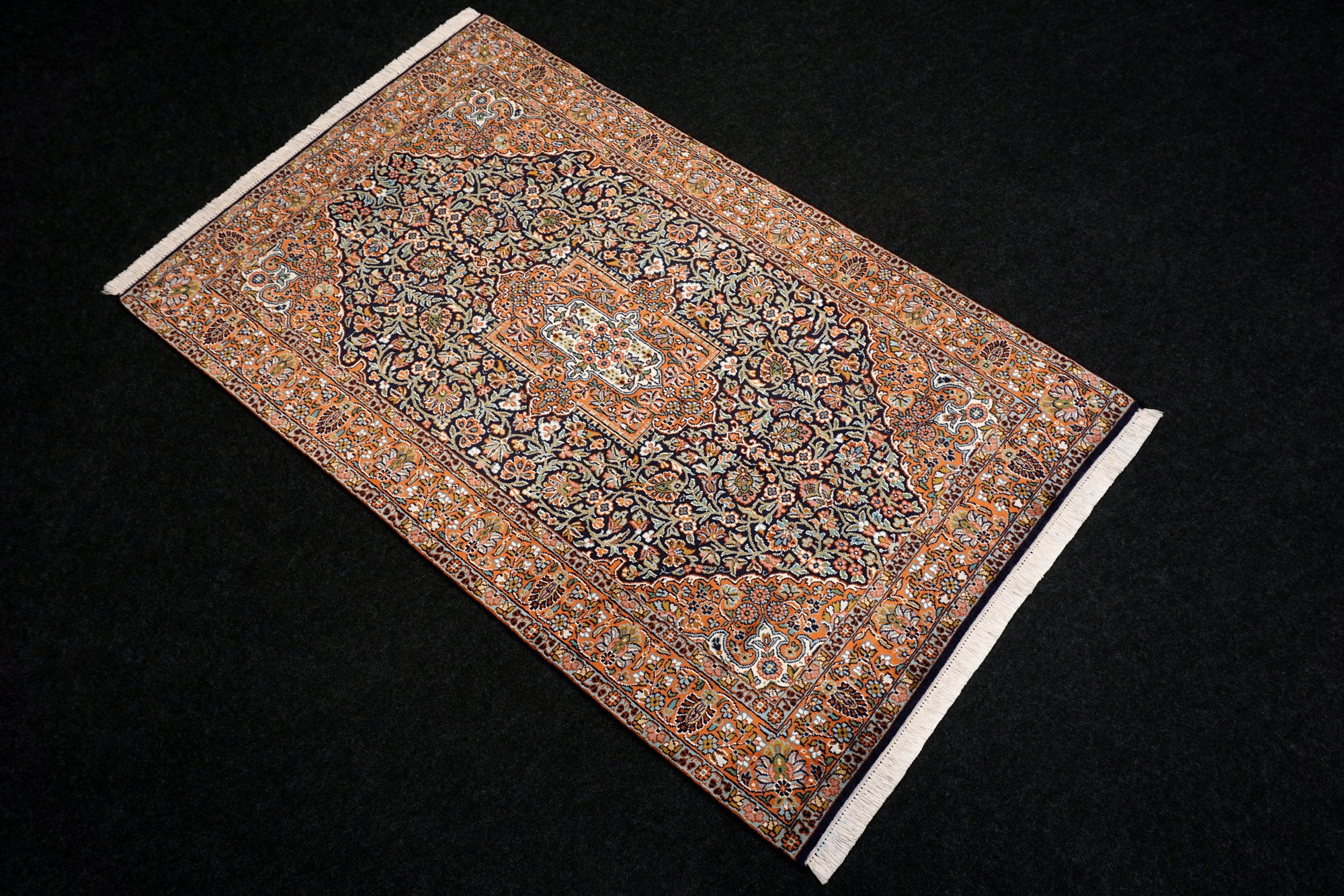Seidenteppich Kaschmir 152 x 93 cm Ghom Muster