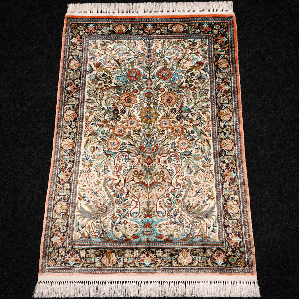 China Ghom Seidenteppich 94 x 63 cm Seide