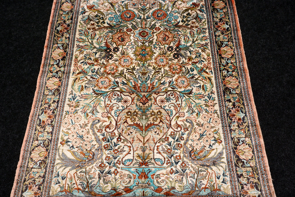 China Ghom Seidenteppich 94 x 63 cm Seide