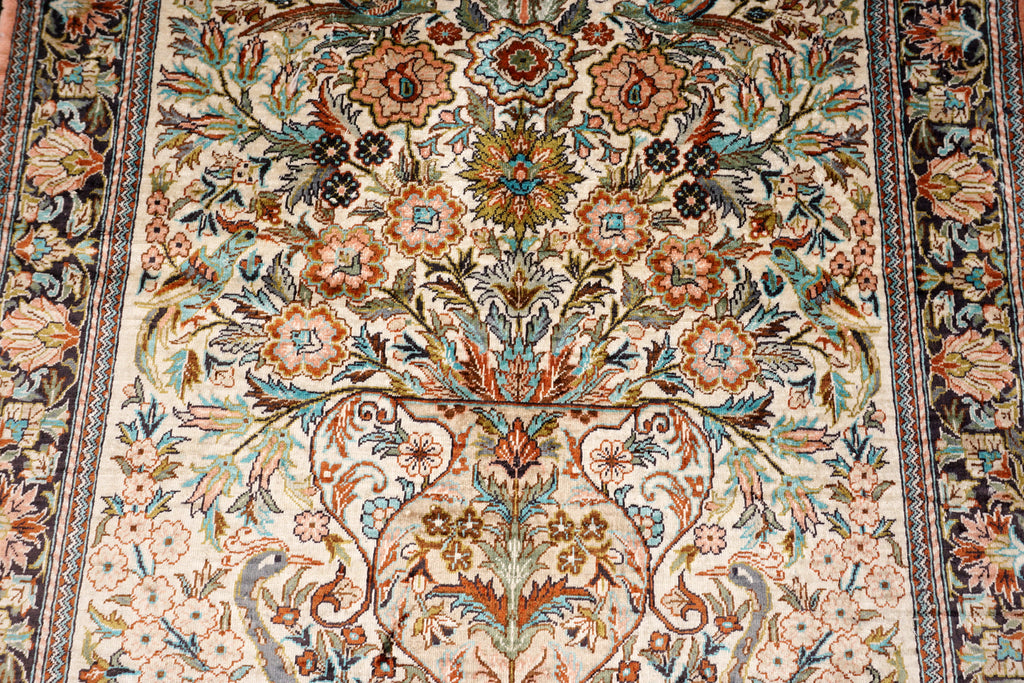 China Ghom Seidenteppich 94 x 63 cm Seide