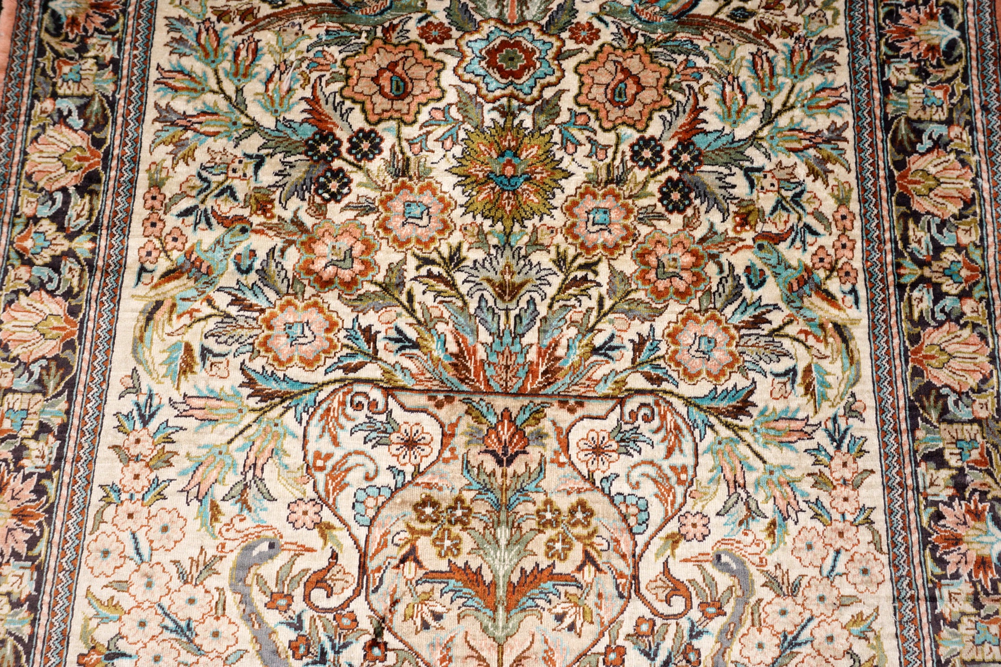 China Ghom Seidenteppich 94 x 63 cm Seide